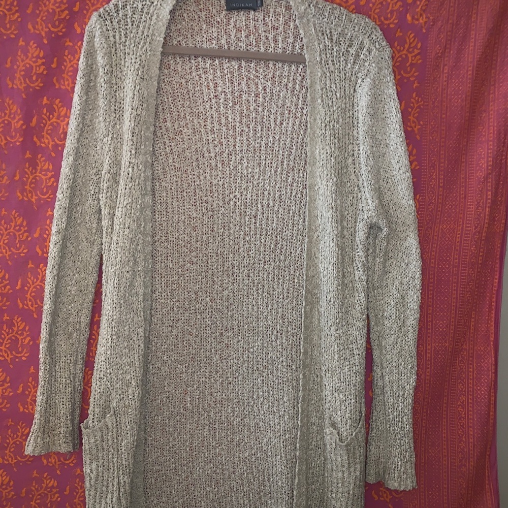 LF Tan knit cardigan